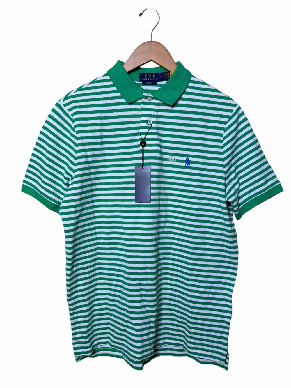 Polo by Ralph Lauren Green & White Striped Men’s Polo